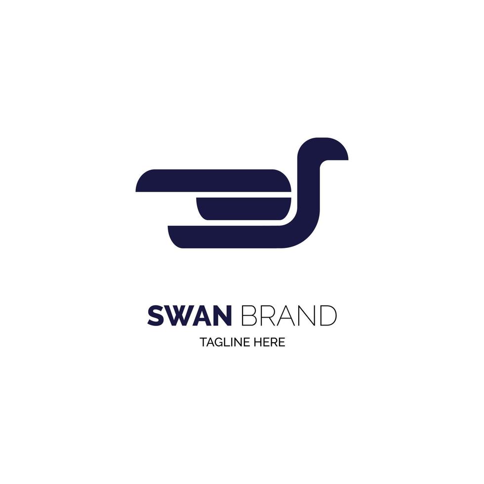 vector de diseño de plantilla de logotipo de cisne para marca o empresa y otros