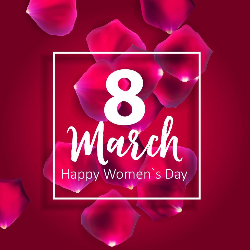 Women's Day Greeting Card 8 March Vector Illustration