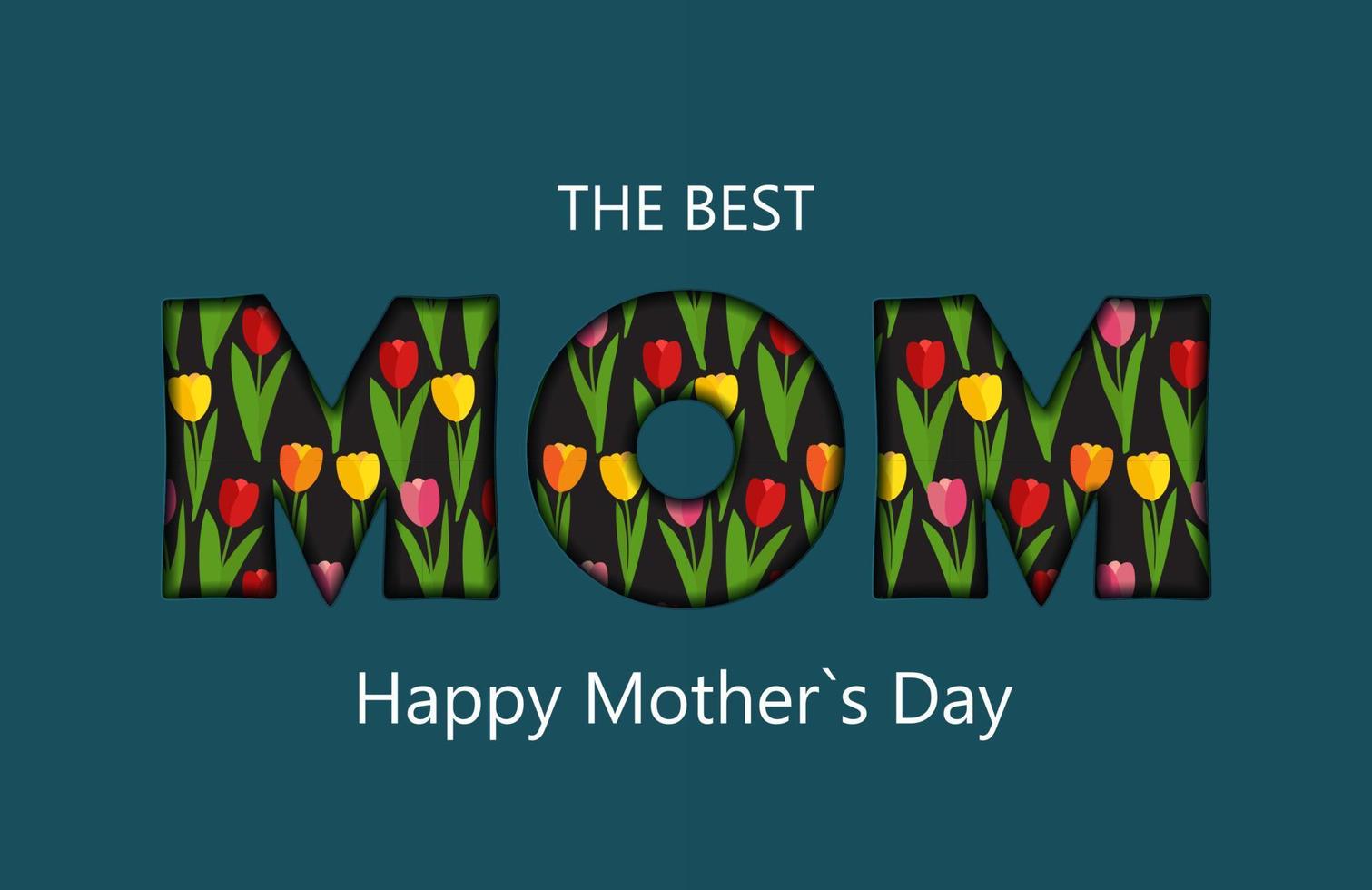 Happy Mother's day greeting card with background. Vector Illustration