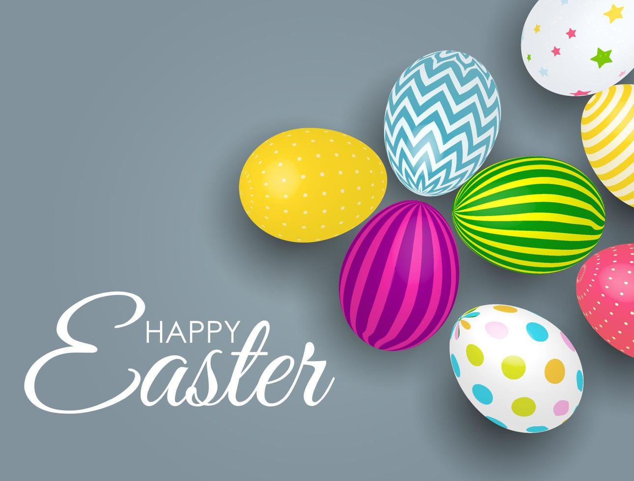 Abstract Happy Easter Template Holiday Background Vector Illustration