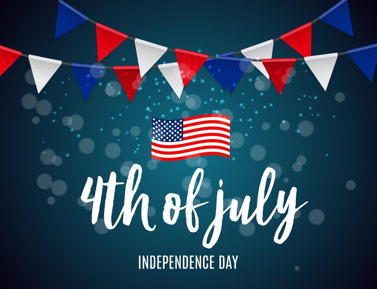 Independence Day in USA Background. Can Be Used as Banner or Poster. Vector Illustration
