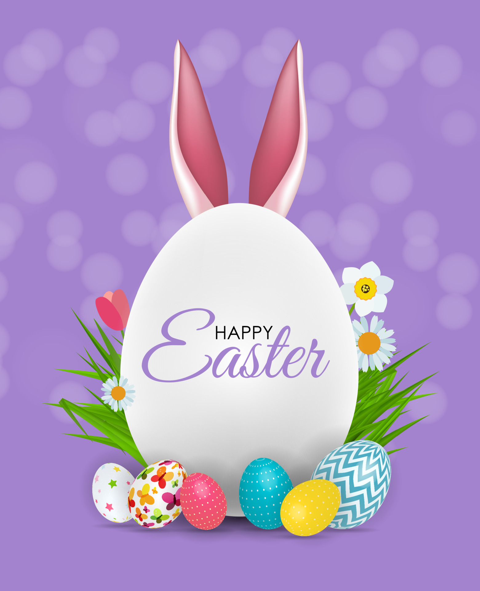 Abstract Happy Easter Template Holiday Background Vector Illustration Abstract Happy Easter Template Holiday Background Vector Illustration