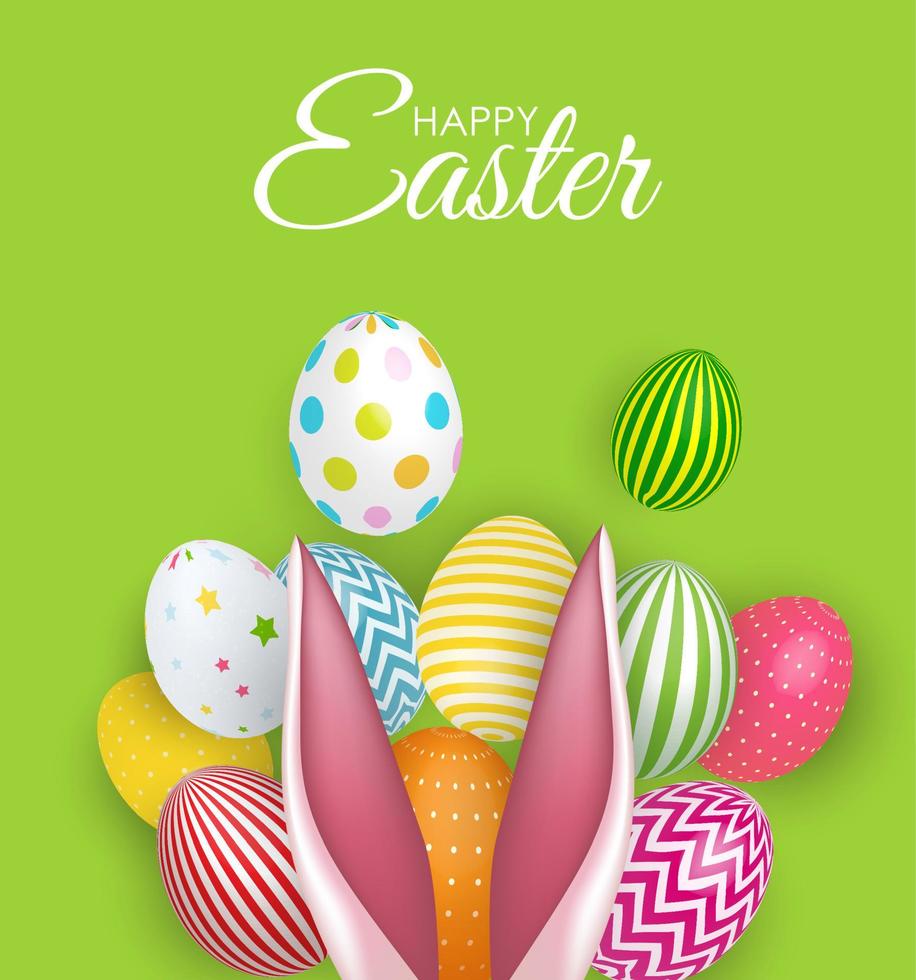 Abstract Happy Easter Template Holiday Background Vector Illustration