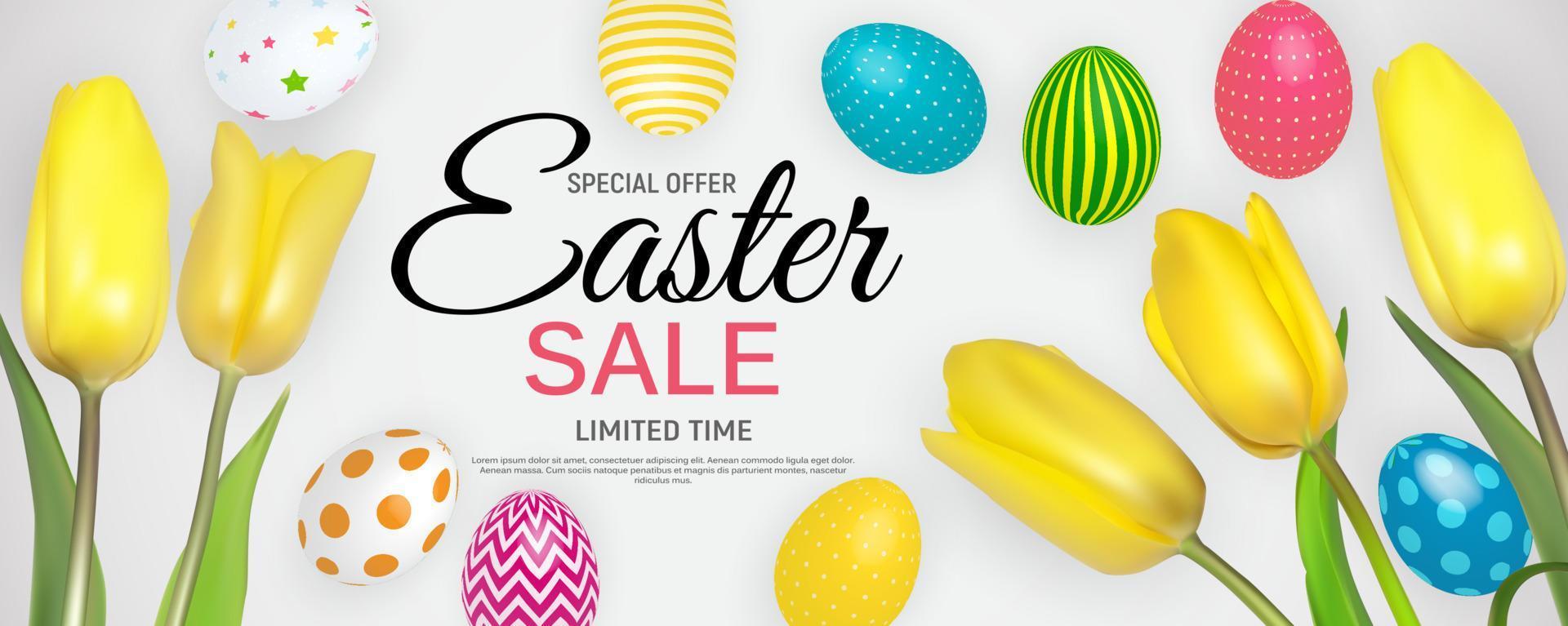 Abstract Easter Sale Template Background Vector Illustration