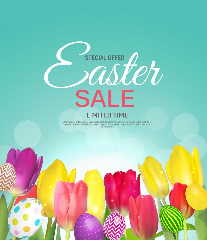 Abstract Easter Sale Template Background Vector Illustration