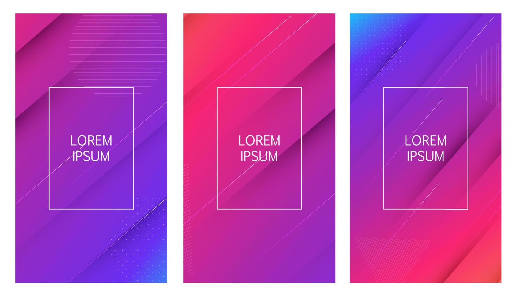 Abstract Minimal Gradient  shapes geometric background. Vector Illustration