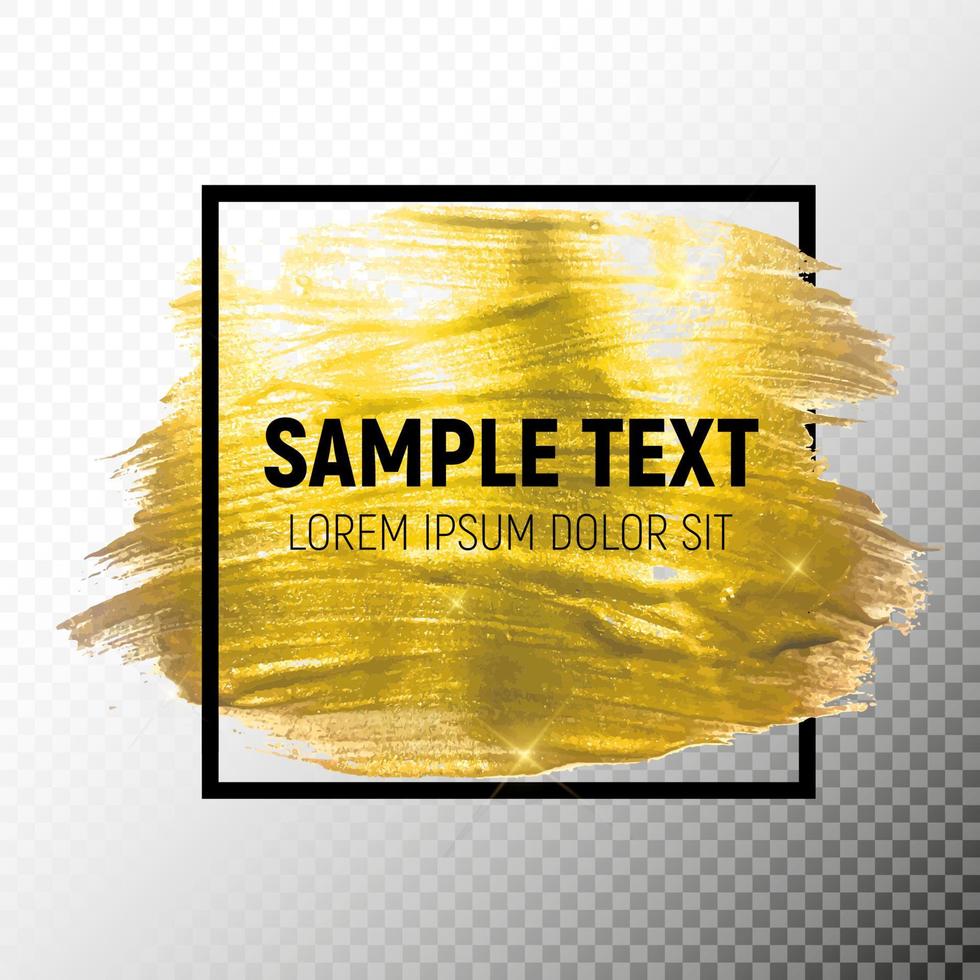 Gold Paint Glittering Textured Art Illustration. Vector Illustration