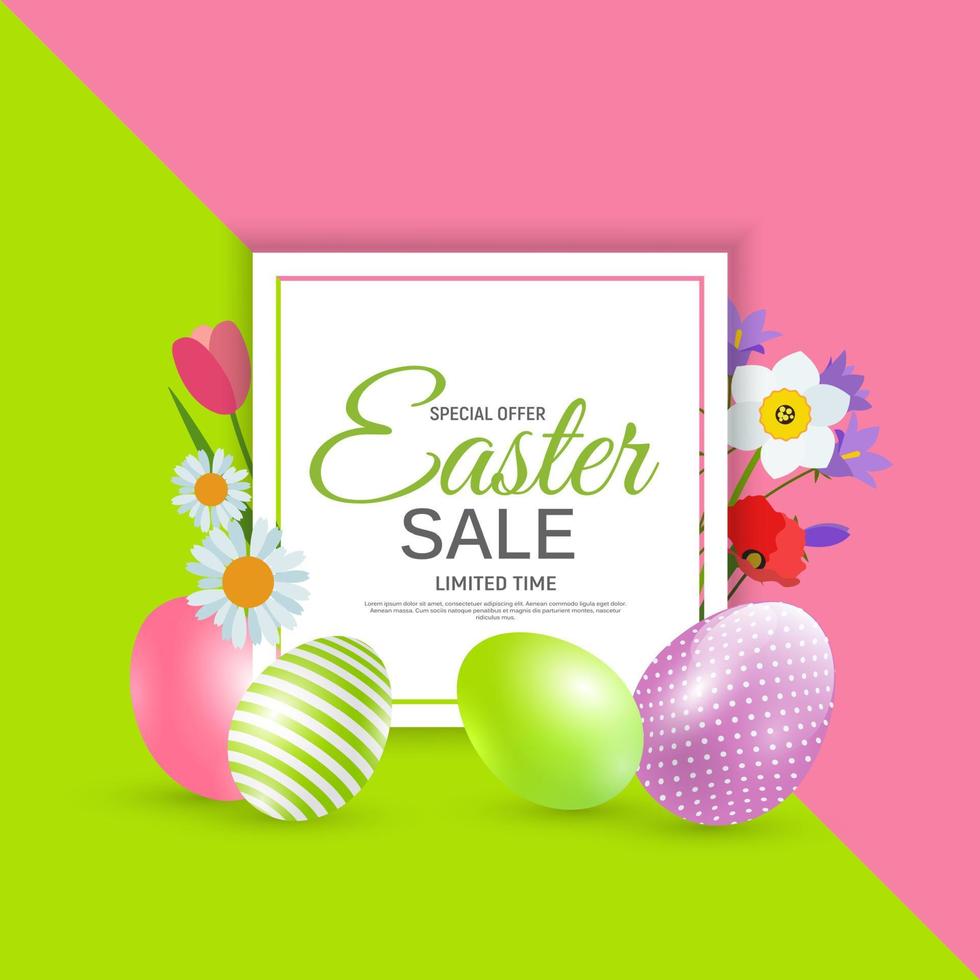 Abstract Easter Sale Template Background Vector Illustration