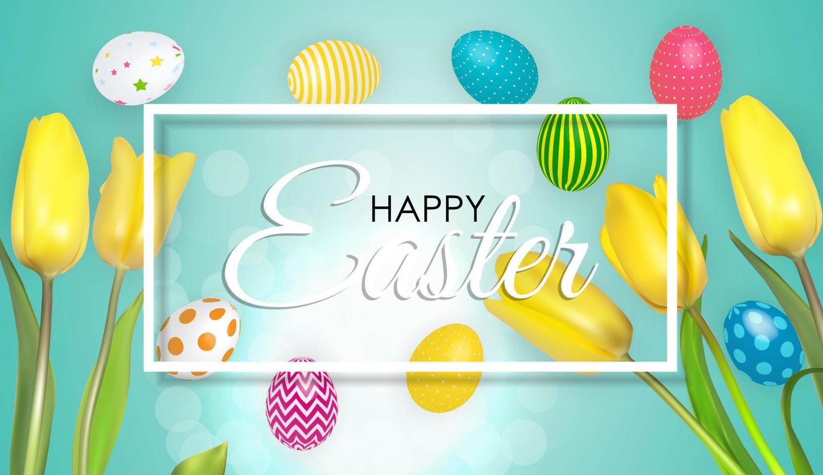 Abstract Happy Easter Template Holiday Background Vector Illustration