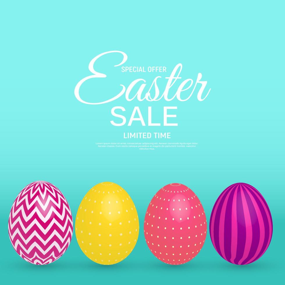 Abstract Easter Sale Template Background Vector Illustration