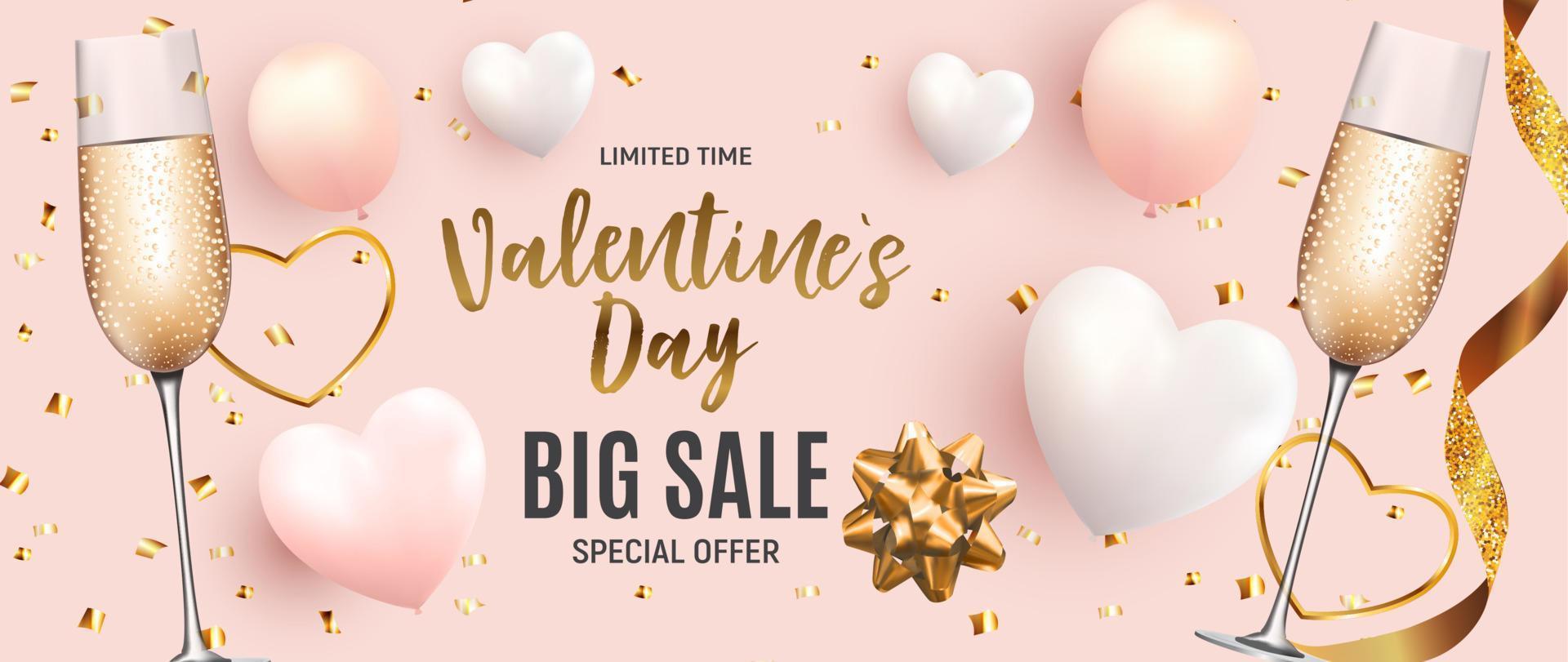 Valentine's Day Love and Feelings Sale Background Design. Vector illustration