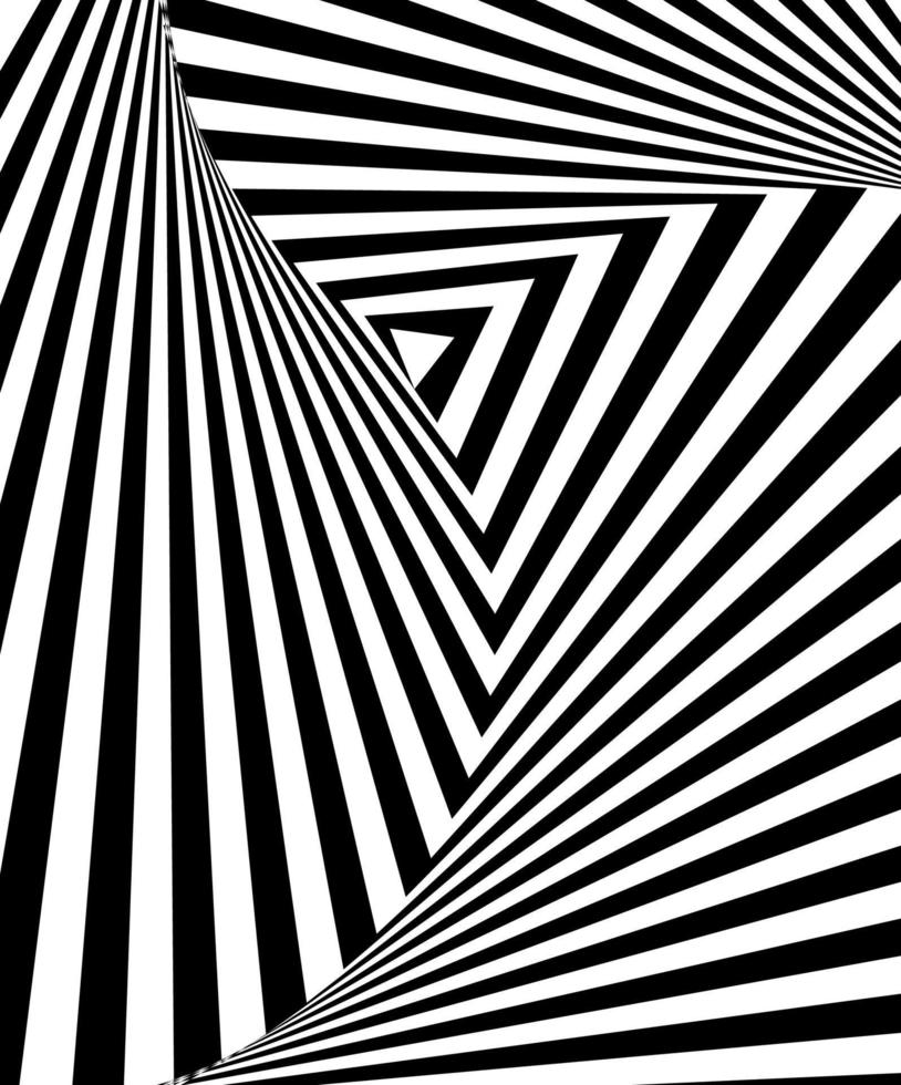 Black and white hypnotic background. Vector illustration