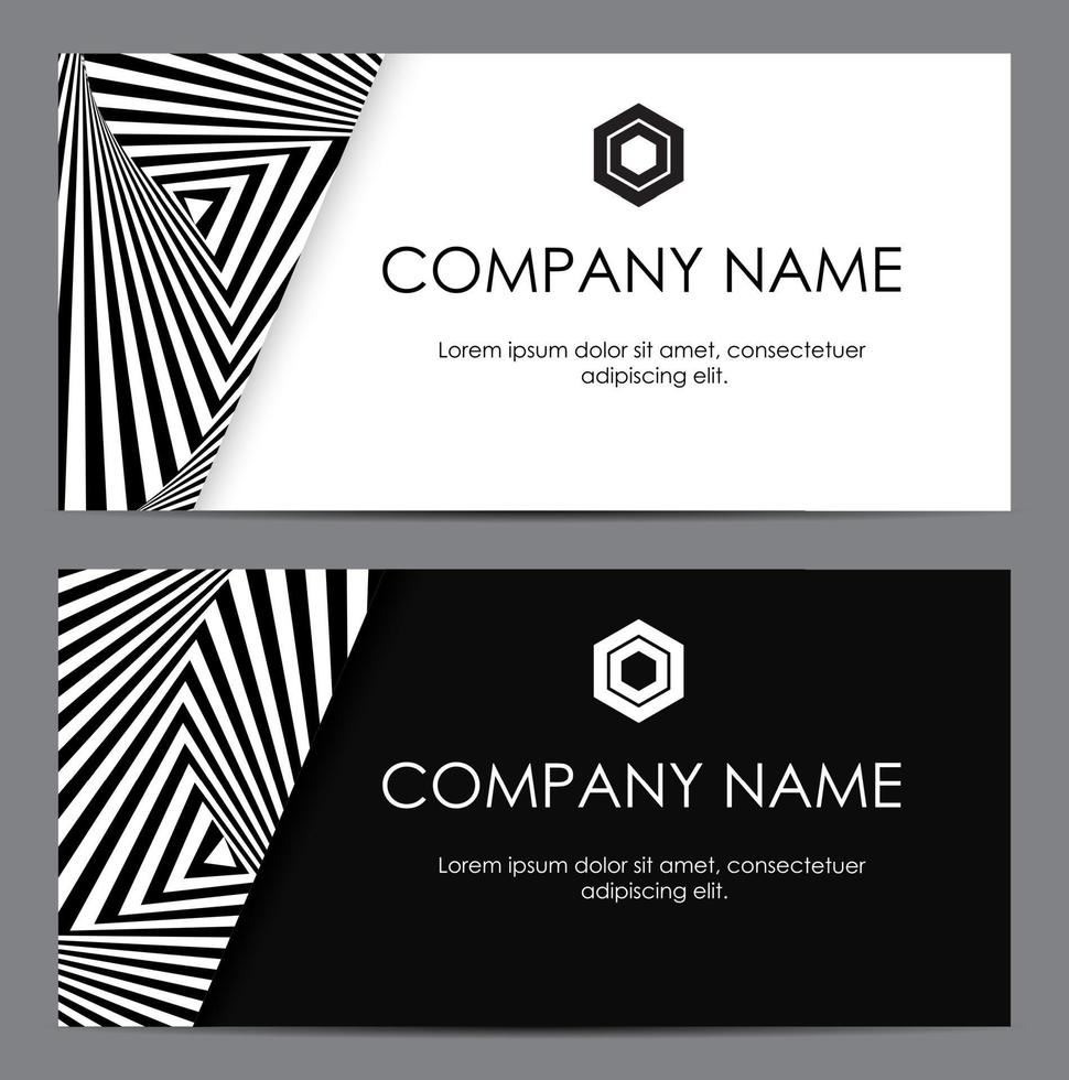 Abstract Business Card with Geometric Pattern. Vector Illustration