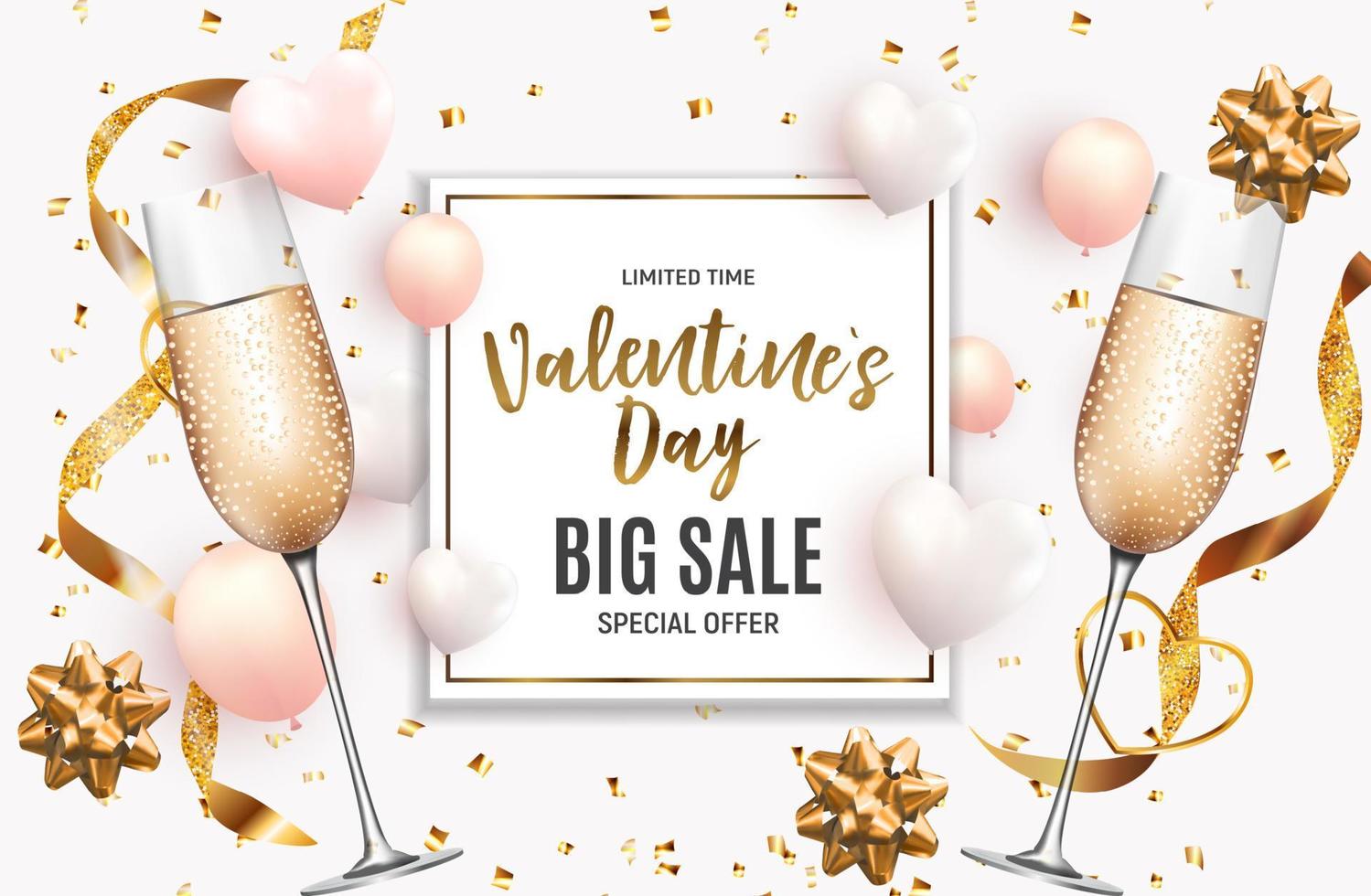 Valentine's Day Love and Feelings Sale Background Design. Vector illustration