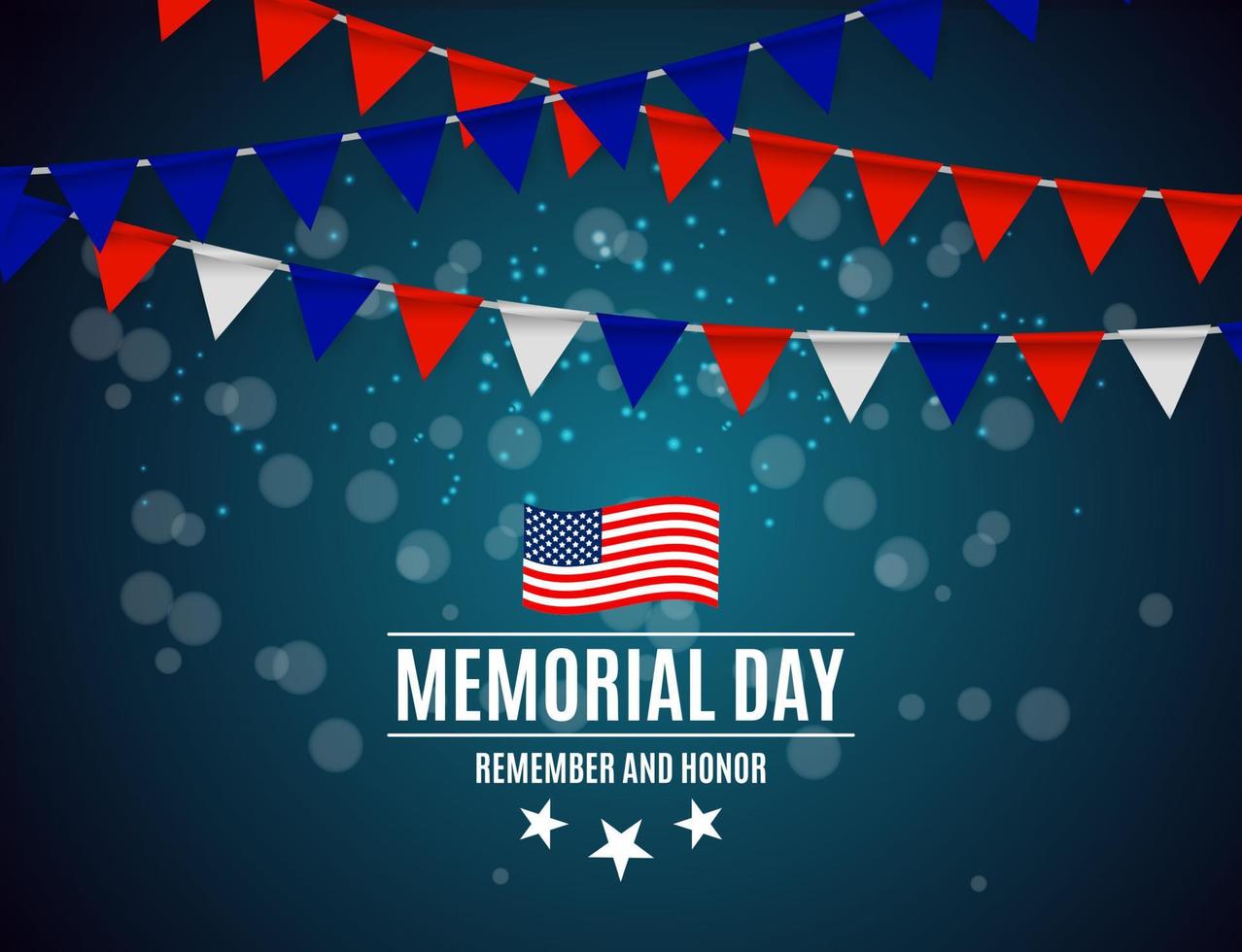 Memorial Day in USA Background Template Vector Illustration