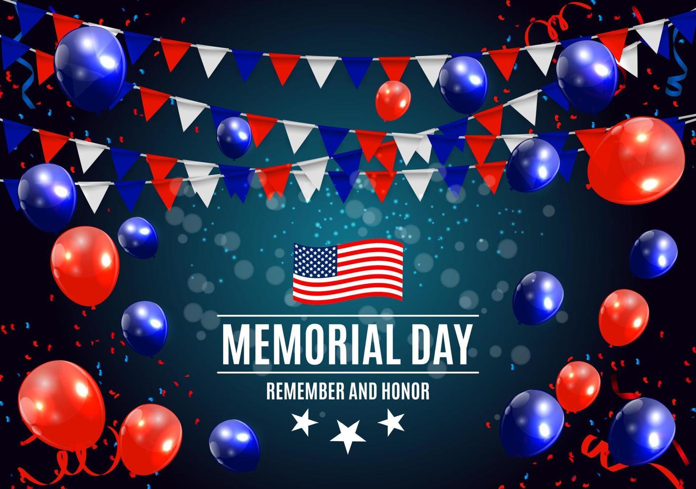 Memorial Day in USA Background Template Vector Illustration