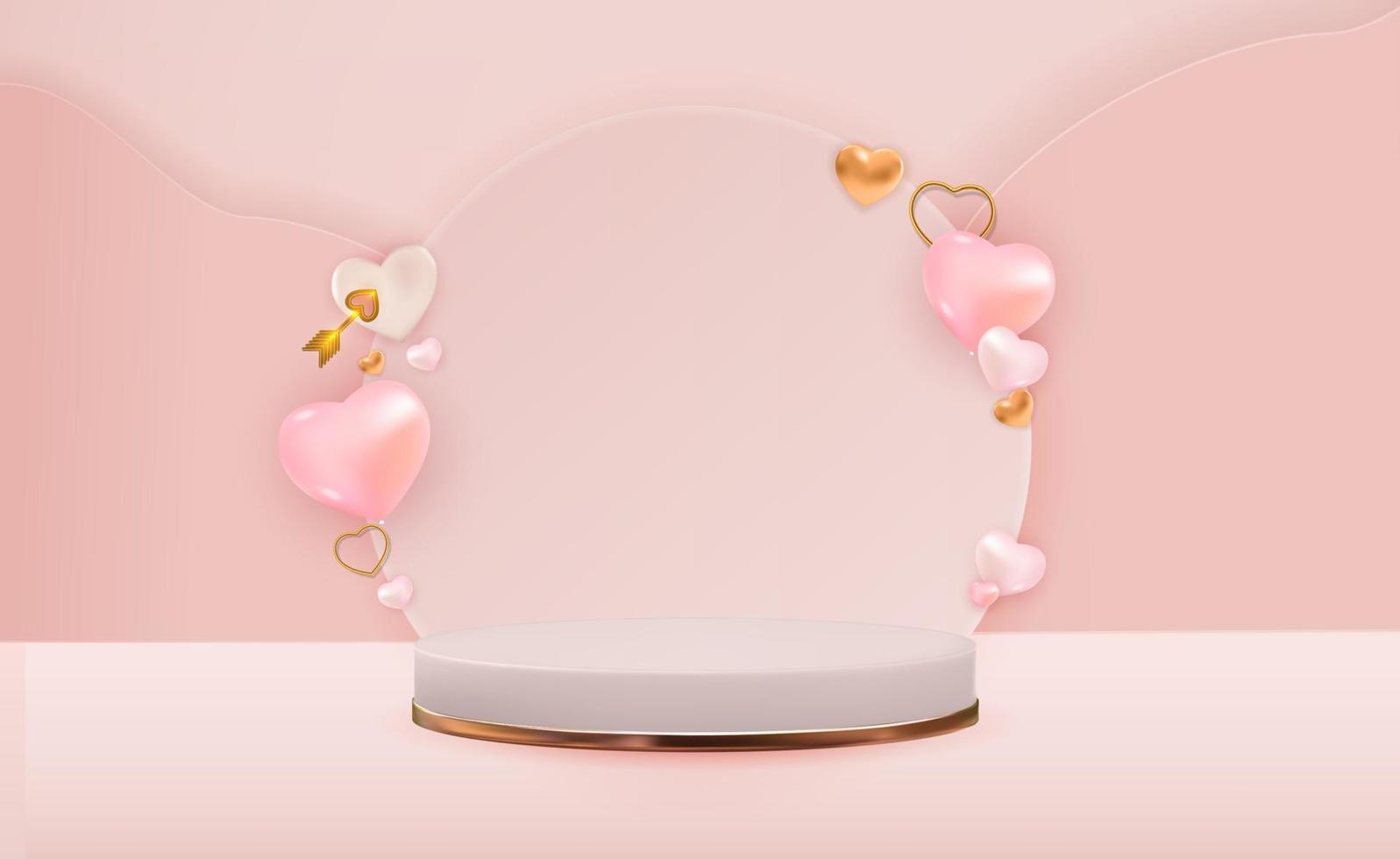 Valentine's Day Greeting Background Design. Template for advertising, web, social media and fashion ads. Horizontal poster, flyer, greeting card, header for website Vector Illustration