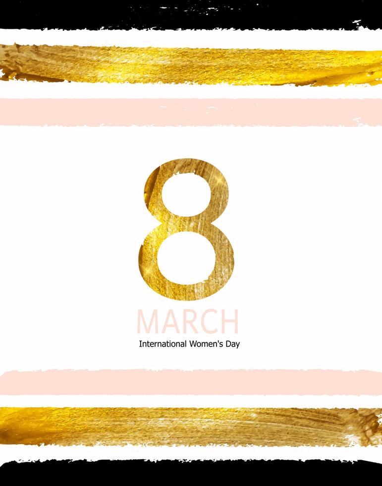 Tarjeta de felicitación del día de la mujer 8 de marzo ilustración vectorial vector