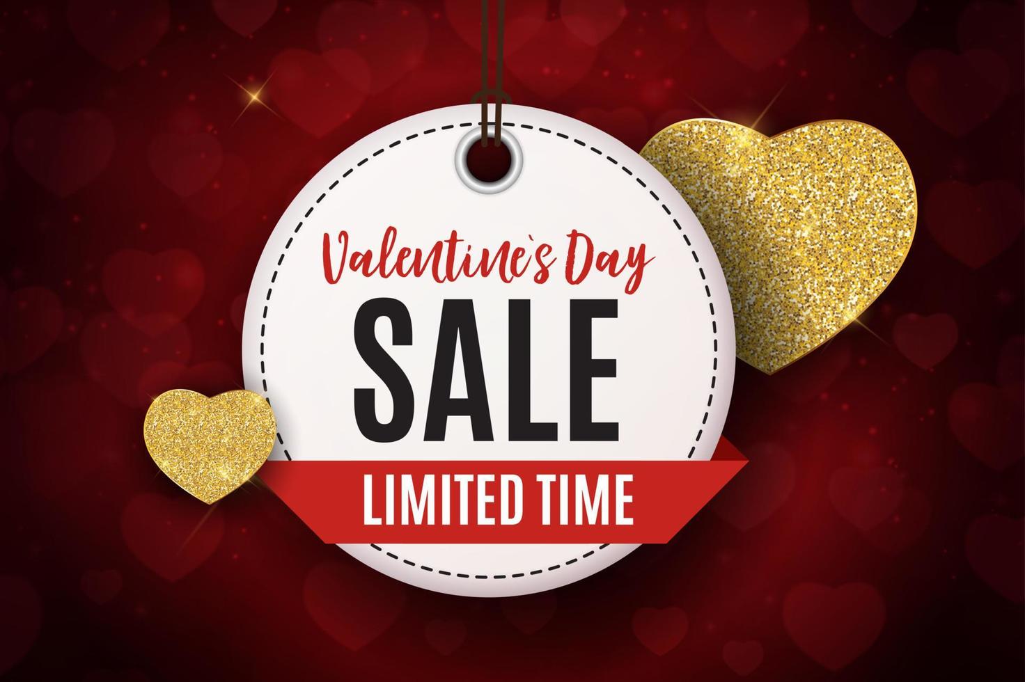 Valentine's Day Love and Feelings Sale Background Design. Vector illustration