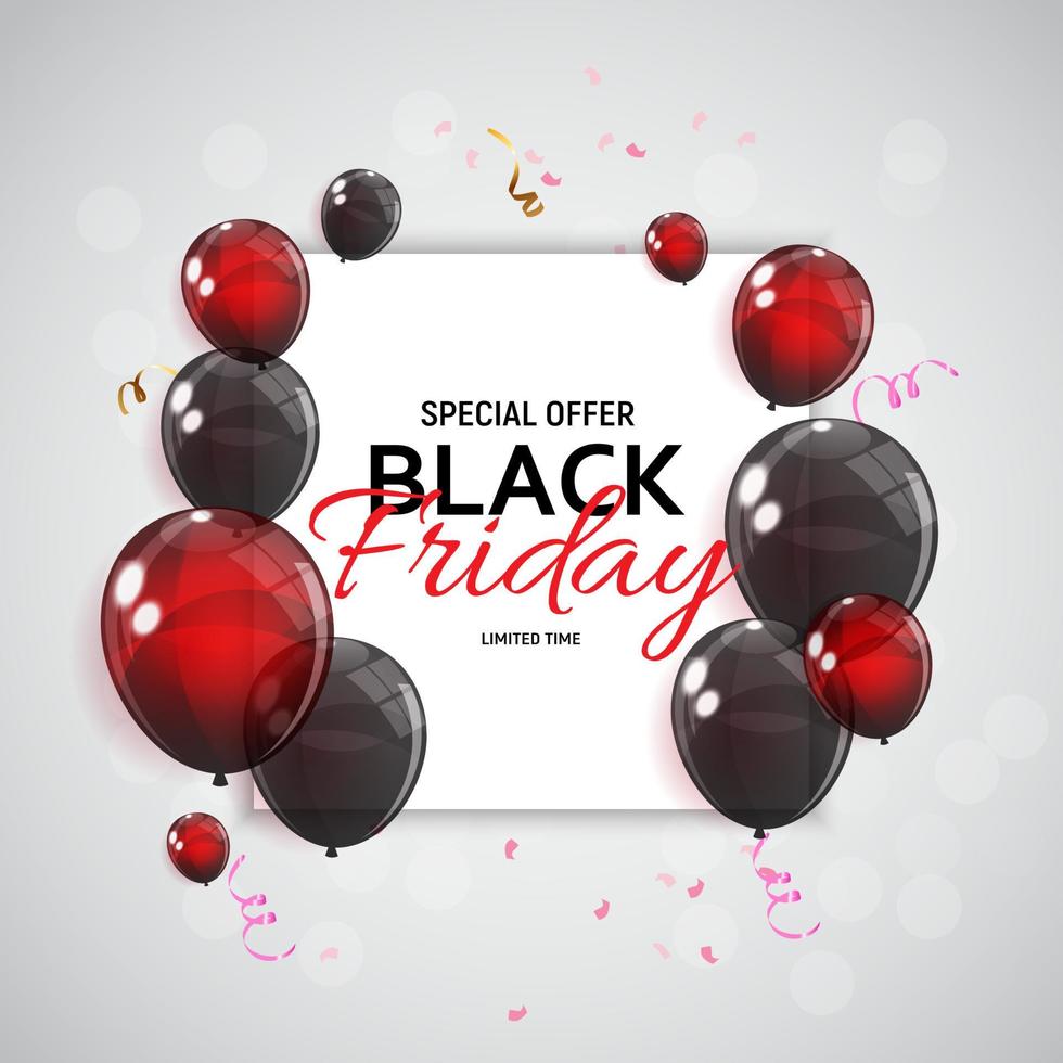 Black Friday Sale Banner Template. Vector Illustration