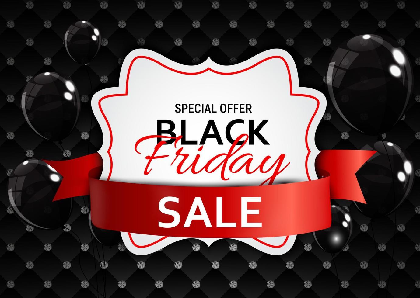 Black Friday Sale Banner Template. Vector Illustration