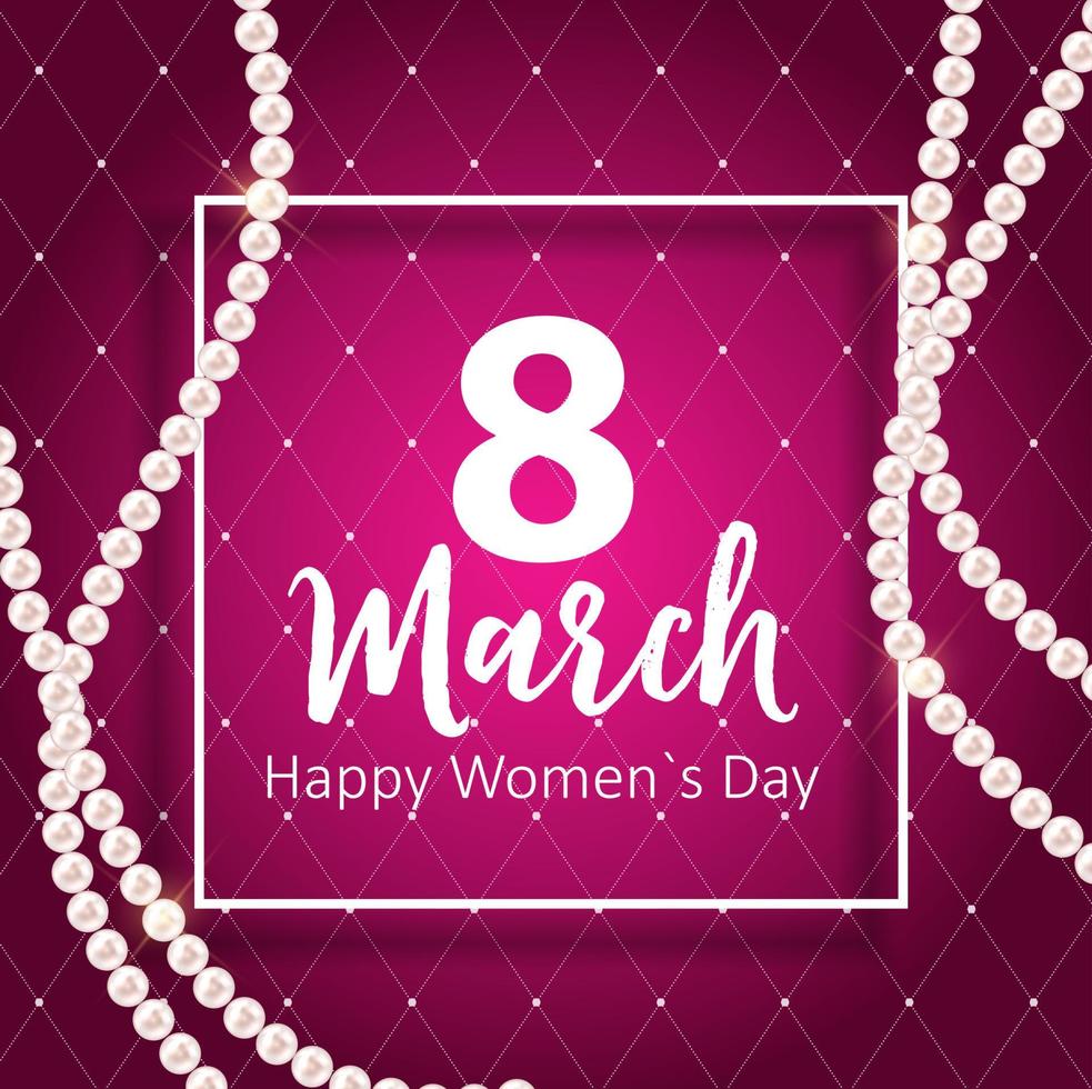 Women's Day Greeting Card 8 March Vector Illustration