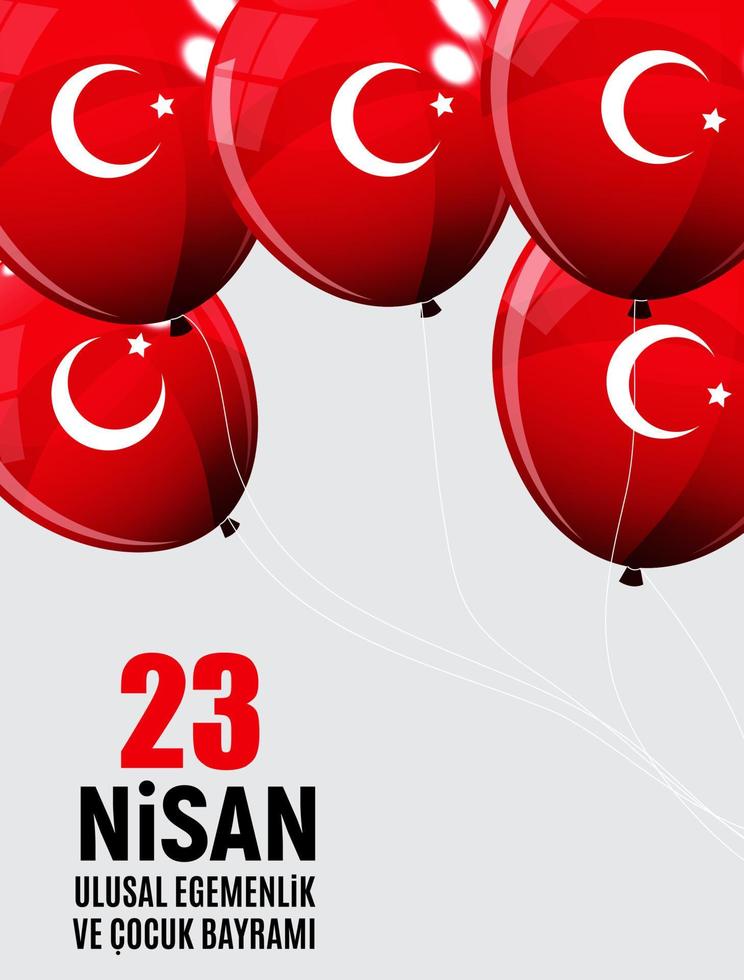 23 de abril día del niño. 23 de nisan cumhuriyet bayrami. ilustración vectorial vector