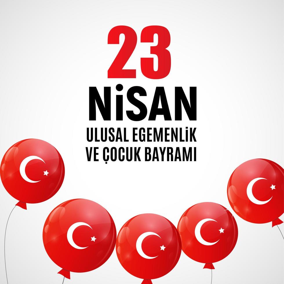 23 April Childrens day. 23 Nisan Cumhuriyet Bayrami. Vector Illustration