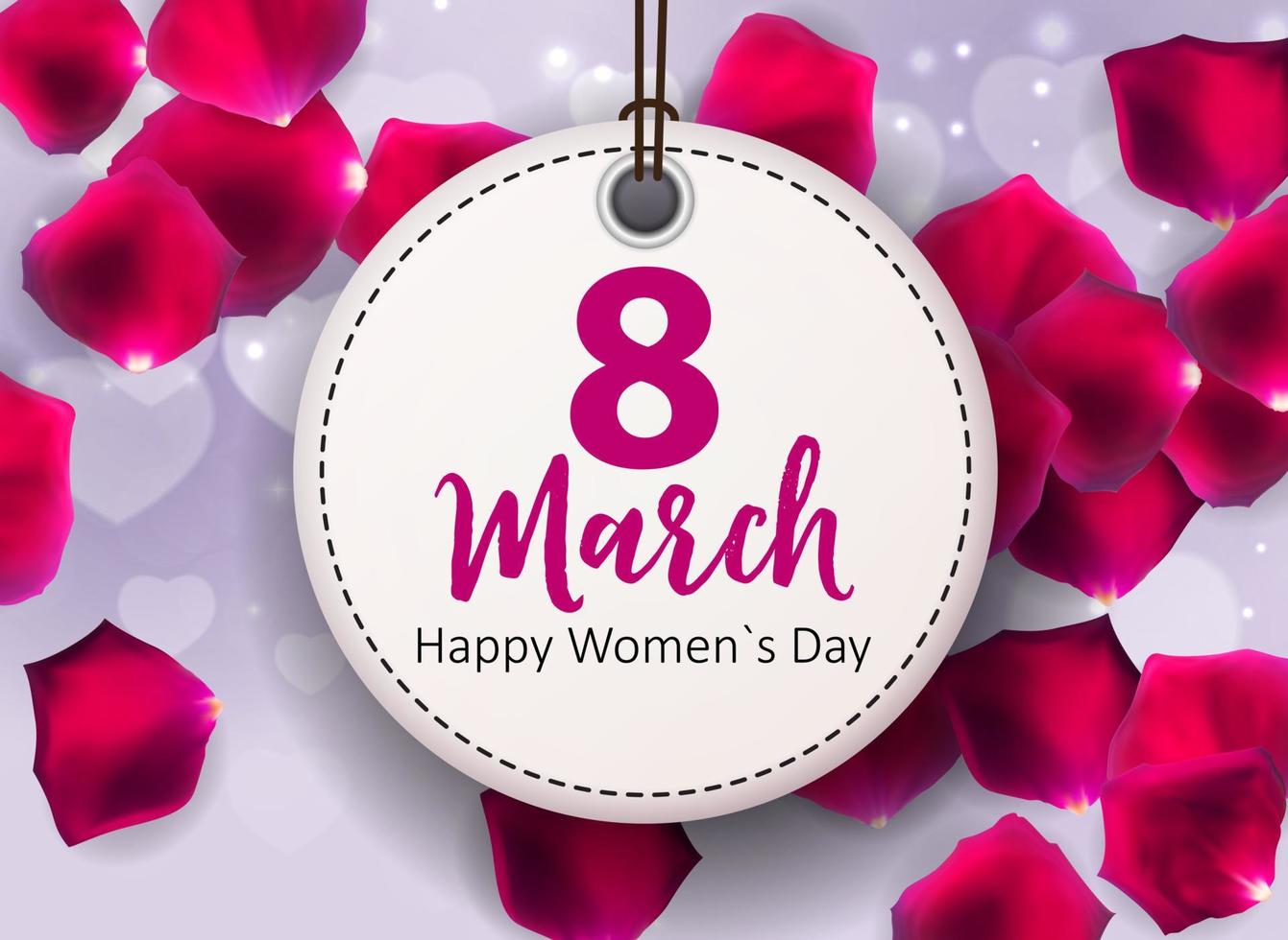 Women's Day Greeting Card 8 March Vector Illustration