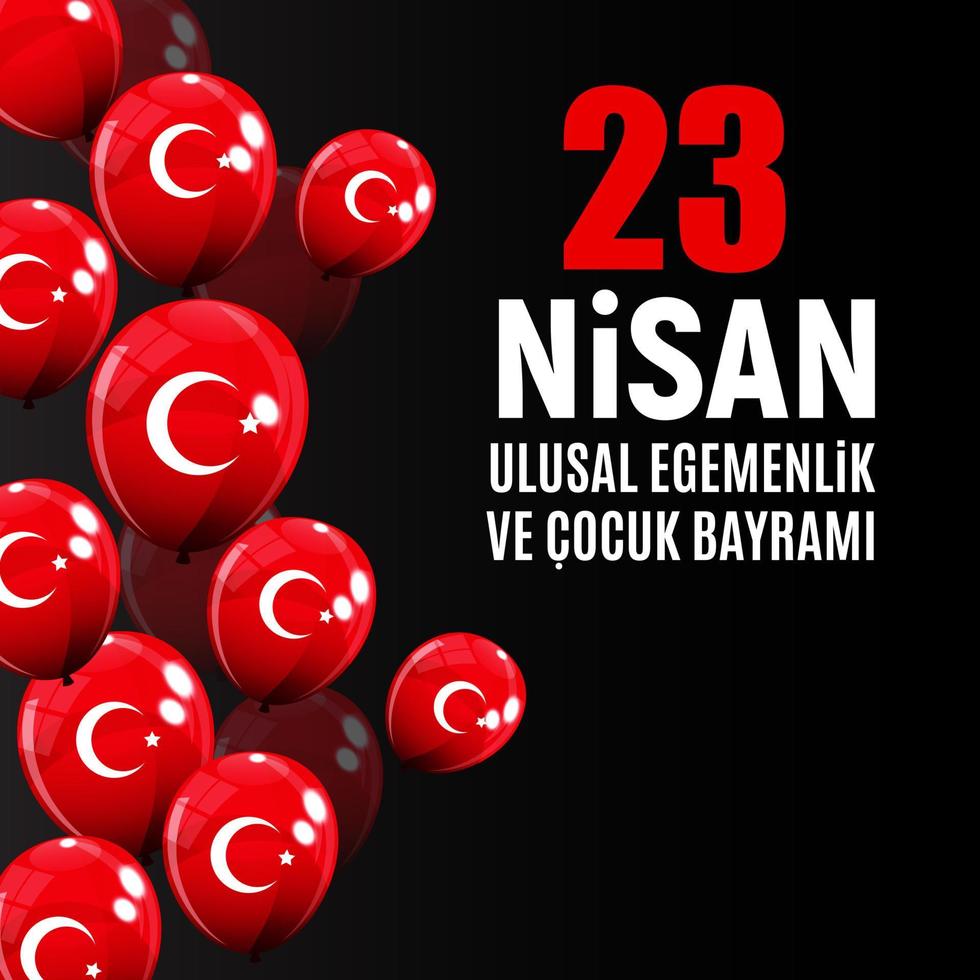 23 April Childrens day. 23 Nisan Cumhuriyet Bayrami. Vector Illustration