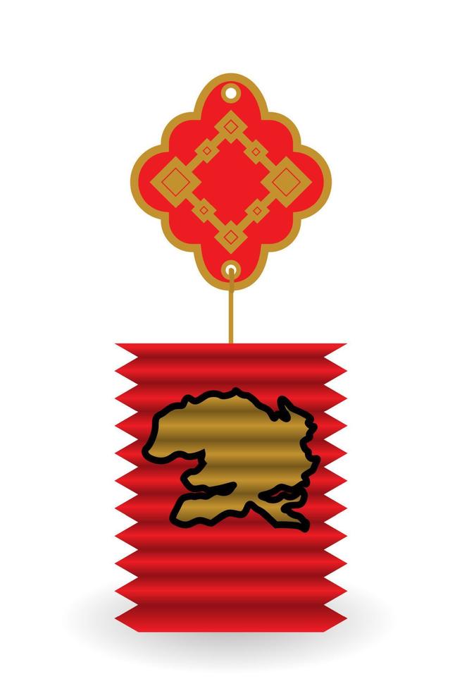 Postcard celebrating the Chinese New Year. Vector Illustration.