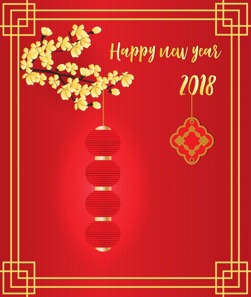 postal celebrando el año nuevo chino. ilustración vectorial. vector