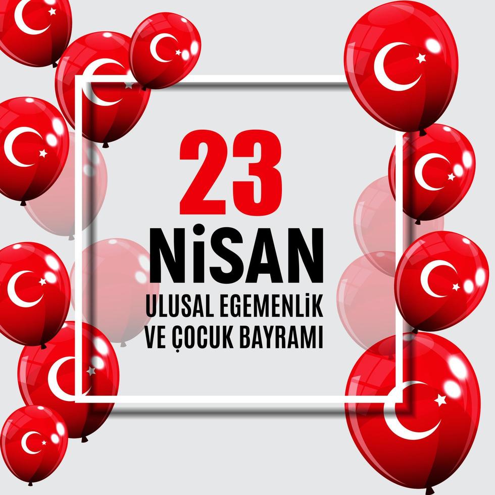 23 April Childrens day. 23 Nisan Cumhuriyet Bayrami. Vector Illustration