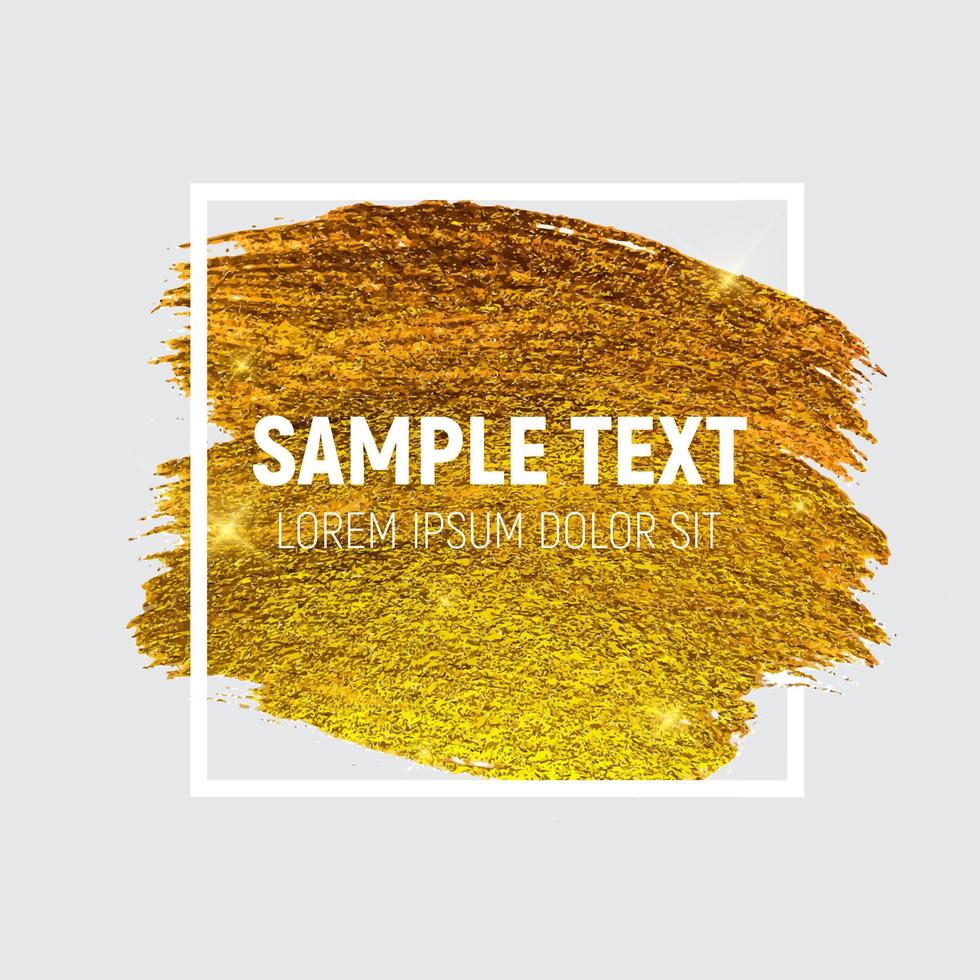 Gold Paint Glittering Textured Art Illustration. Vector Illustration