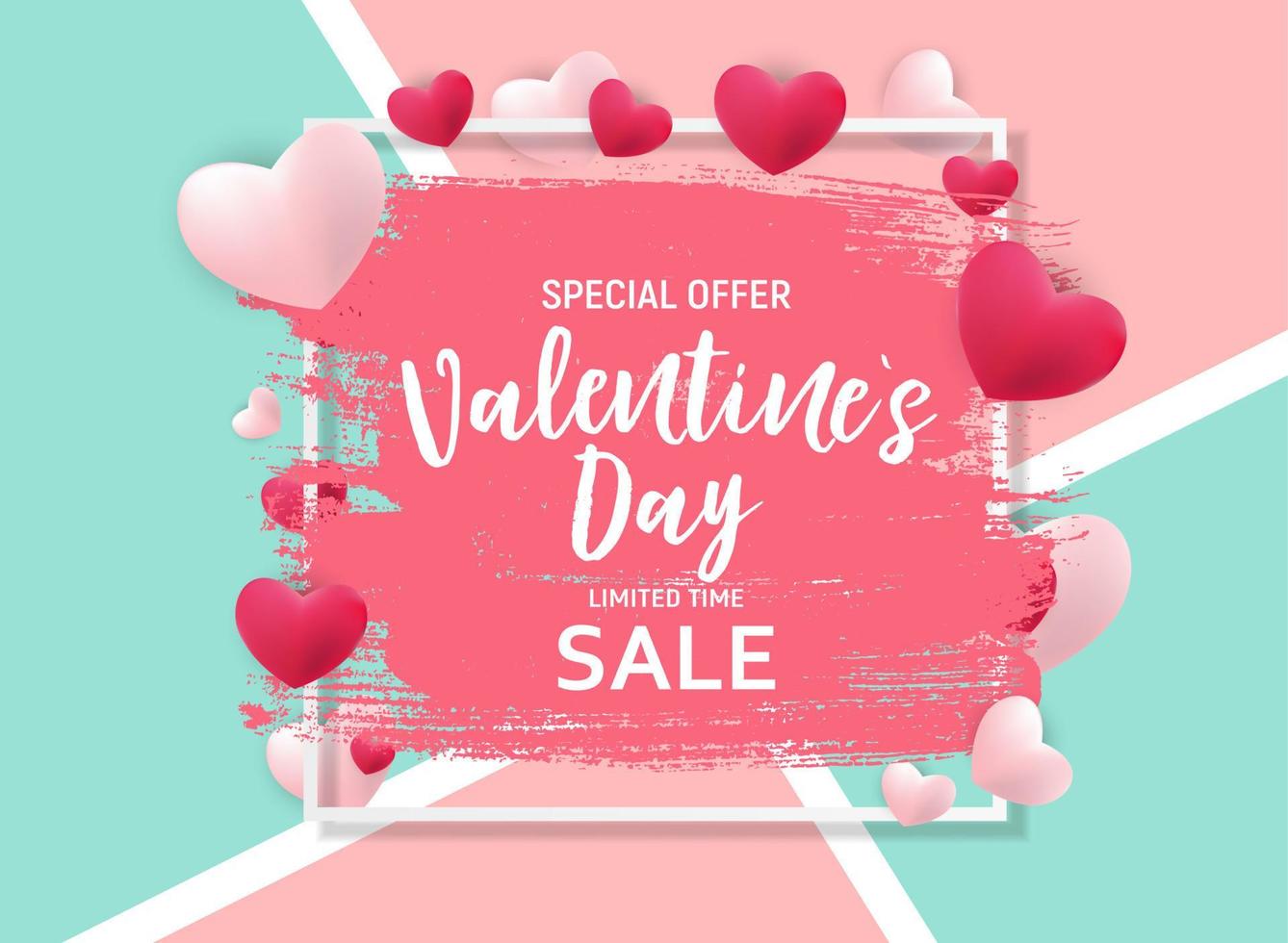 Valentine's Day Love and Feelings Sale Background Design. Vector illustration