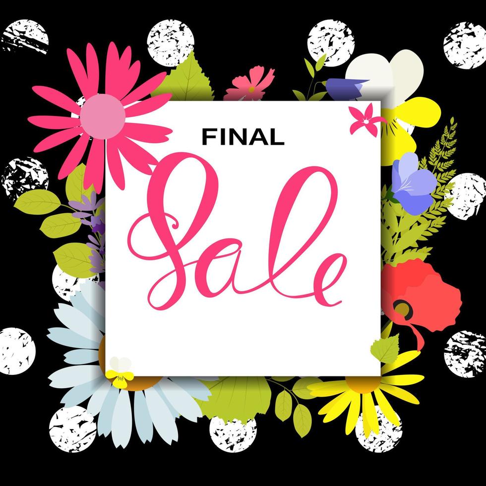 Abstract Designs Final Sale Banner Template with Frame. Vector Illustration