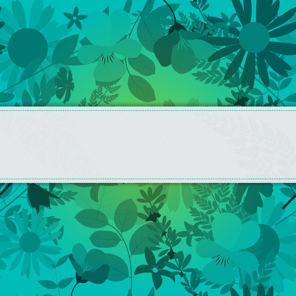 Abstract Natural Spring Background with Flowers and Leaves. Vect vector