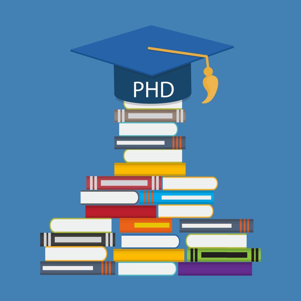 Hard and Long Way to the Doctor of Philosophy Degree PHD vector