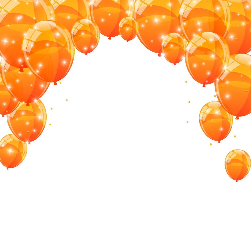 Color Glossy Balloons Background Vector Illustration