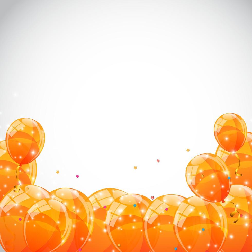 Color Glossy Balloons Background Vector Illustration