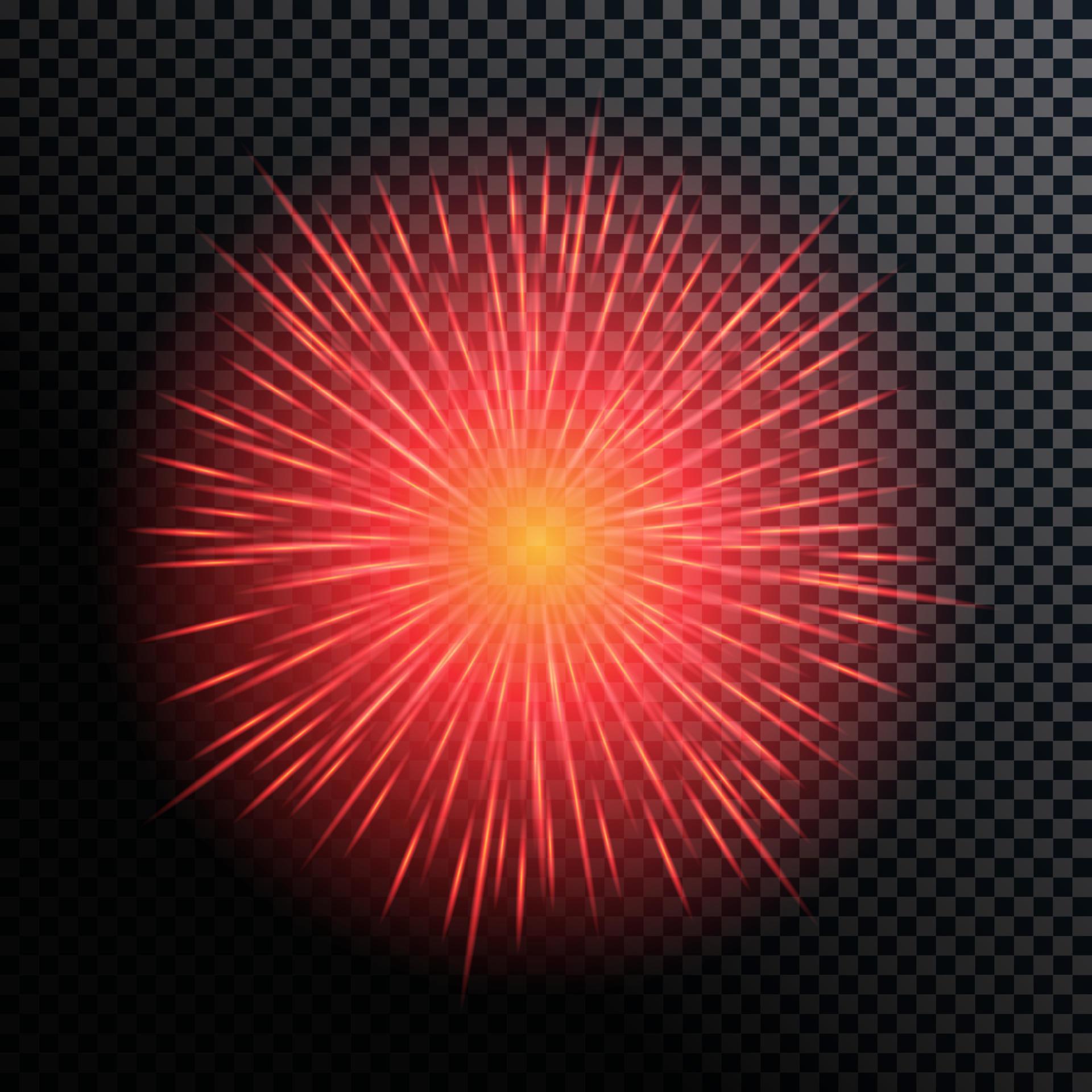 Vector Illustration of Fireworks, Salute on a Transparent Background
