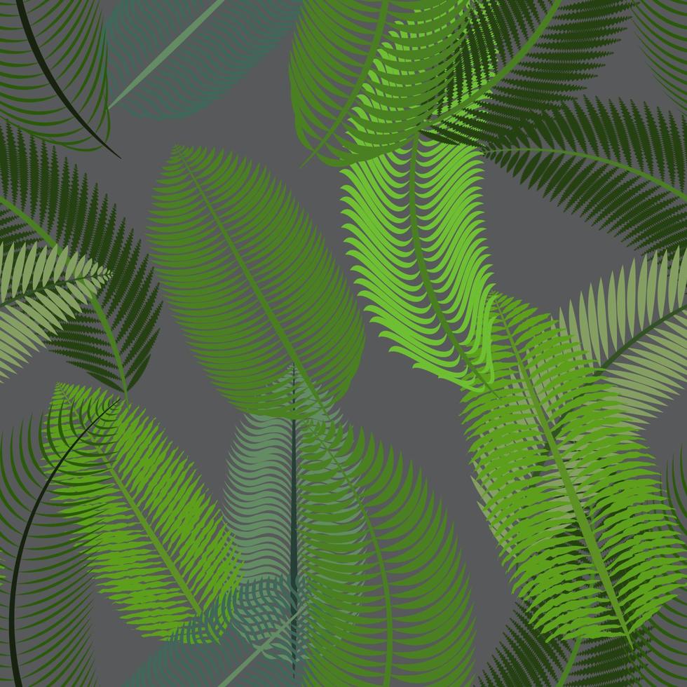 Palm Leaf. Seamless Pattern. Vector Illustration.