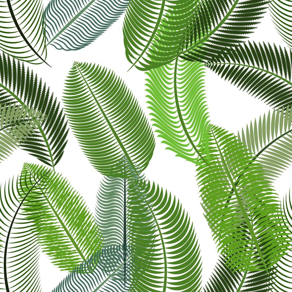 Palm Leaf. Seamless Pattern. Vector Illustration.