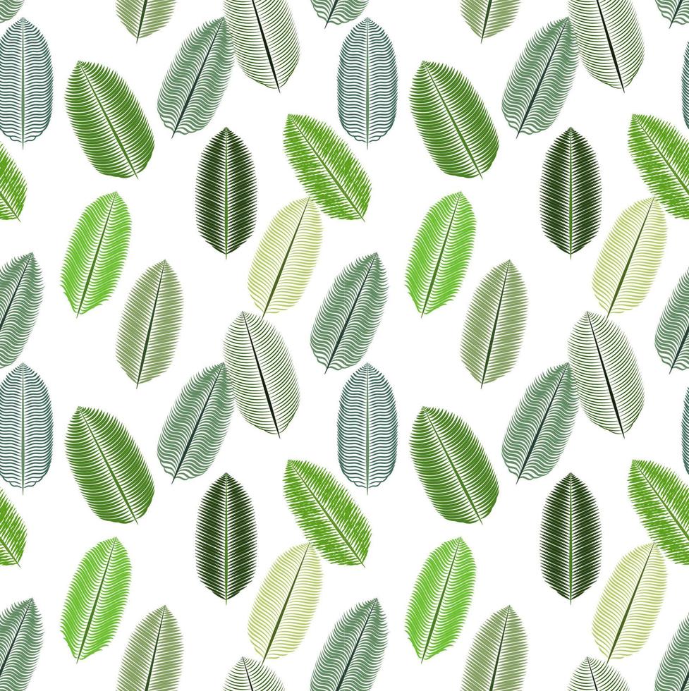 Palm Leaf. Seamless Pattern. Vector Illustration.