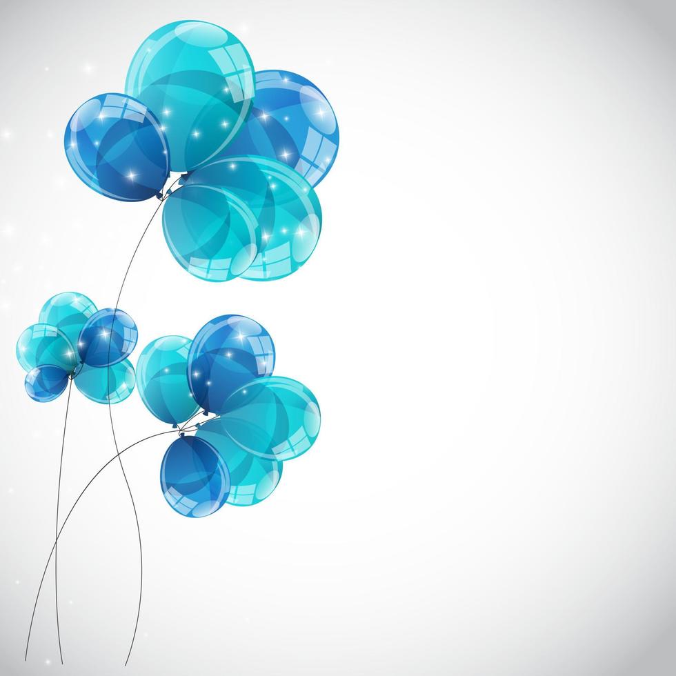 Color Glossy Balloons Background Vector Illustration