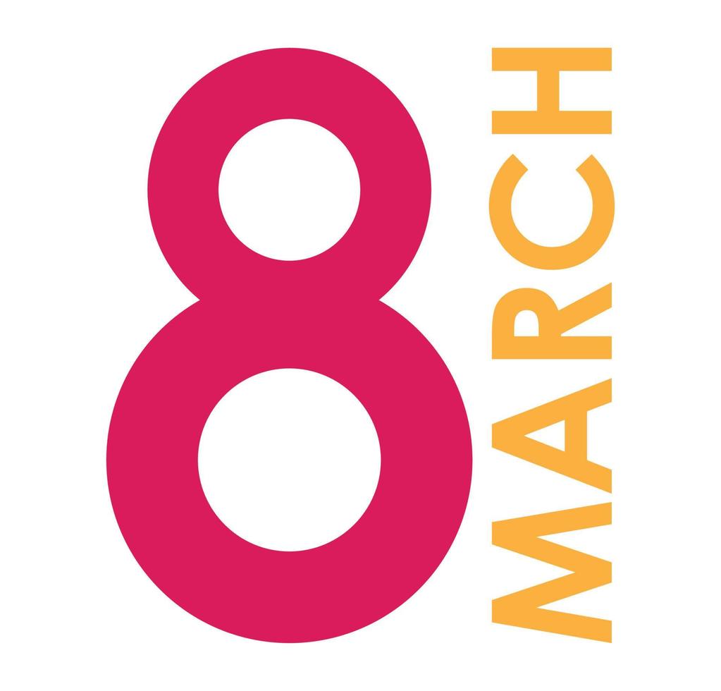Womens Day Greeting Card 8 March Vector Illustration