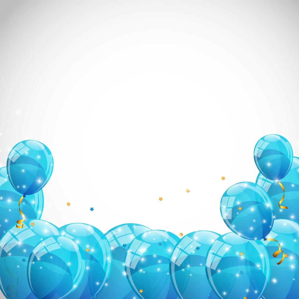 Color Glossy Balloons Background Vector Illustration