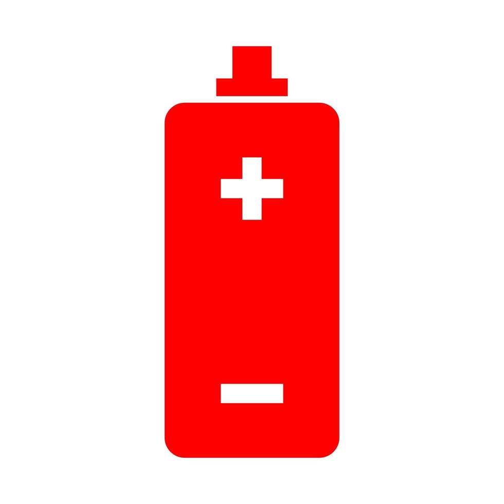 Battery on white background vector
