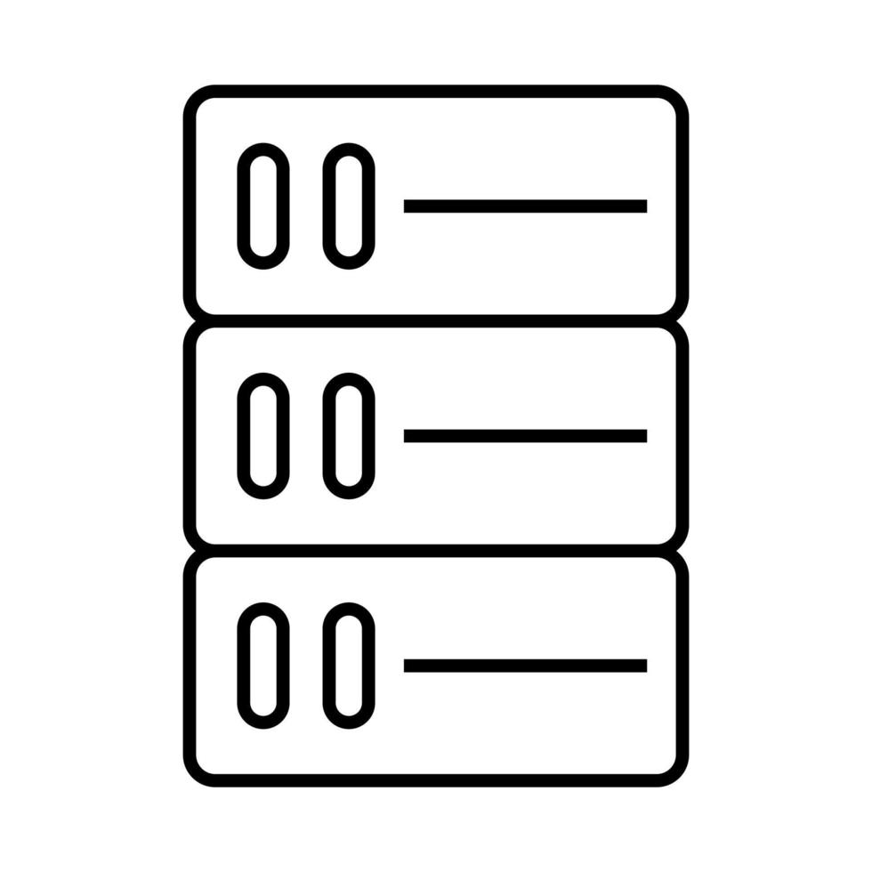 servidor sobre fondo blanco vector