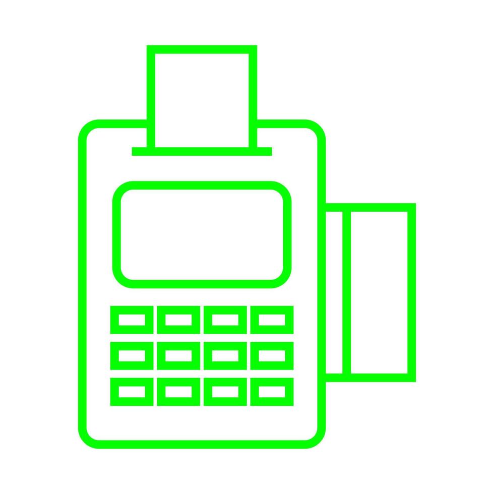 Pos terminal on white background vector